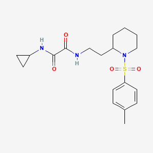 N1-cyclopropyl-N2-(2-(1-tosylpiperidin-2-yl)ethyl)oxalamide