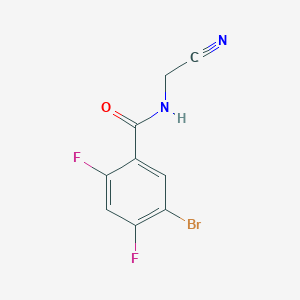 molecular formula C9H5BrF2N2O B2646619 5-Bromo-N-(cyanomethyl)-2,4-difluorobenzamide CAS No. 1935793-18-2