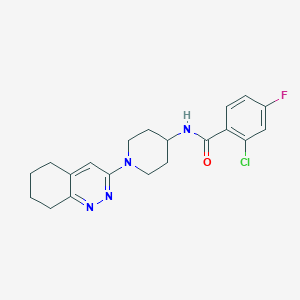 2-chloro-4-fluoro-N-(1-(5,6,7,8-tetrahydrocinnolin-3-yl)piperidin-4-yl)benzamide