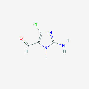 molecular formula C5H6ClN3O B2646650 2-amino-4-chloro-1-methyl-1H-imidazole-5-carbaldehyde CAS No. 165114-19-2