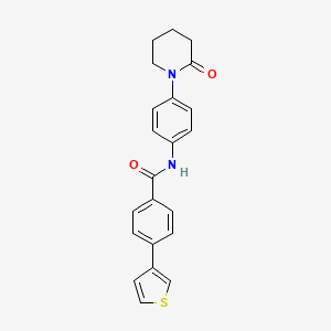 N-(4-(2-oxopiperidin-1-yl)phenyl)-4-(thiophen-3-yl)benzamide