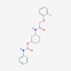 molecular formula C22H26N2O4 B2646655 3-(2-(邻甲苯氧基)乙酰氨基)环己基苯甲酸酯 CAS No. 1396673-98-5