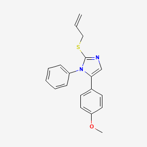 molecular formula C19H18N2OS B2646664 2-(allylthio)-5-(4-methoxyphenyl)-1-phenyl-1H-imidazole CAS No. 1206986-01-7