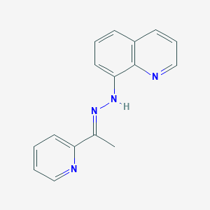 molecular formula C16H14N4 B2646683 1-(2-pyridinyl)-1-ethanone N-(8-quinolinyl)hydrazone CAS No. 494221-32-8