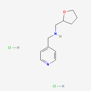 molecular formula C11H18Cl2N2O B2646689 (Oxolan-2-ylmethyl)(pyridin-4-ylmethyl)amine dihydrochloride CAS No. 1047620-56-3