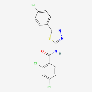 2,4-dichloro-N-[5-(4-chlorophenyl)-1,3,4-thiadiazol-2-yl]benzamide