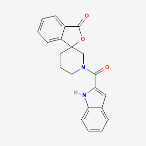 molecular formula C21H18N2O3 B2646700 1'-(1H-吲哚-2-羰基)-3H-螺[异苯并呋喃-1,3'-哌啶]-3-酮 CAS No. 1704532-75-1