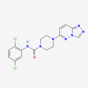 molecular formula C16H15Cl2N7O B2646701 4-([1,2,4]三唑并[4,3-b]哒嗪-6-基)-N-(2,5-二氯苯基)哌嗪-1-甲酰胺 CAS No. 1058204-71-9