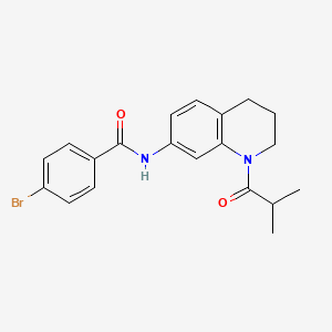 4-bromo-N-[1-(2-methylpropanoyl)-1,2,3,4-tetrahydroquinolin-7-yl]benzamide