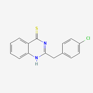 molecular formula C15H11ClN2S B2646707 2-(4-氯苄基)-4-喹唑啉硫醇 CAS No. 303149-23-7