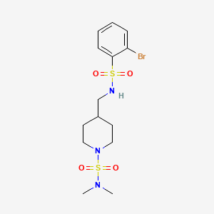 4-((2-bromophenylsulfonamido)methyl)-N,N-dimethylpiperidine-1-sulfonamide