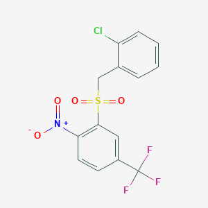 (2-Chlorobenzyl)[2-nitro-5-(trifluoromethyl)phenyl]dioxo-lambda~6~-sulfane