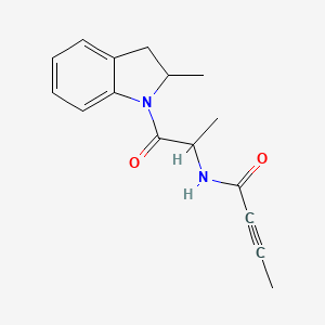 N-[1-(2-Methyl-2,3-dihydroindol-1-yl)-1-oxopropan-2-yl]but-2-ynamide