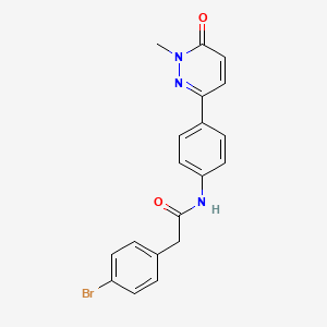 molecular formula C19H16BrN3O2 B2646719 2-(4-溴苯基)-N-(4-(1-甲基-6-氧代-1,6-二氢吡哒嗪-3-基)苯基)乙酰胺 CAS No. 941920-99-6
