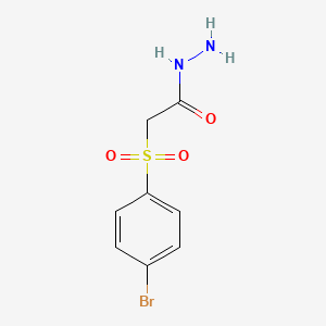 molecular formula C8H9BrN2O3S B2646728 2-[(4-溴苯基)磺酰基]乙酰肼 CAS No. 1707562-58-0