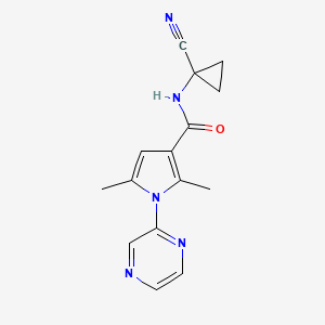 N-(1-Cyanocyclopropyl)-2,5-dimethyl-1-pyrazin-2-ylpyrrole-3-carboxamide