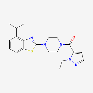 molecular formula C20H25N5OS B2646733 (1-ethyl-1H-pyrazol-5-yl)(4-(4-isopropylbenzo[d]thiazol-2-yl)piperazin-1-yl)methanone CAS No. 1170516-24-1