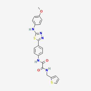N1-(4-(5-((4-methoxyphenyl)amino)-1,3,4-thiadiazol-2-yl)phenyl)-N2-(thiophen-2-ylmethyl)oxalamide