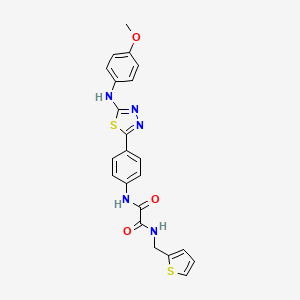 N'-(4-{5-[(4-methoxyphenyl)amino]-1,3,4-thiadiazol-2-yl}phenyl)-N-[(thiophen-2-yl)methyl]ethanediamide