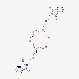molecular formula C36H48N4O10 B2646737 2-[2-[2-[16-[2-[2-(1,3-Dioxoisoindol-2-yl)ethoxy]ethyl]-1,4,10,13-tetraoxa-7,16-diazacyclooctadec-7-yl]ethoxy]ethyl]isoindole-1,3-dione CAS No. 318271-26-0