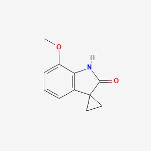 molecular formula C11H11NO2 B2646740 7'-Methoxyspiro[cyclopropane-1,3'-indolin]-2'-one CAS No. 1360931-82-3