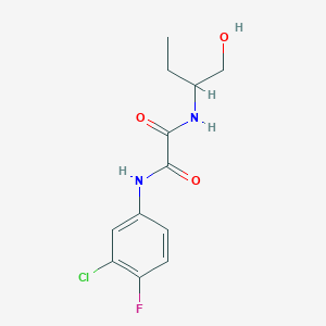 molecular formula C12H14ClFN2O3 B2646753 N1-(3-chloro-4-fluorophenyl)-N2-(1-hydroxybutan-2-yl)oxalamide CAS No. 920223-33-2