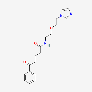 molecular formula C18H23N3O3 B2646761 N-{2-[2-(1H-咪唑-1-基)乙氧基]乙基}-5-氧代-5-苯基戊酰胺 CAS No. 2097902-69-5