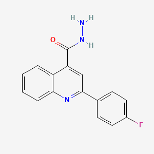 molecular formula C16H12FN3O B2646762 2-(4-氟苯基)喹啉-4-羰肼 CAS No. 351328-72-8