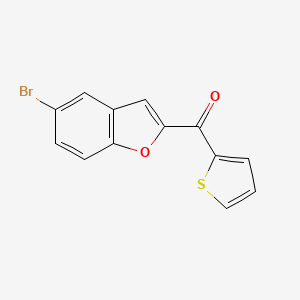 molecular formula C13H7BrO2S B2646764 5-Bromo-2-[(thiophen-2-yl)carbonyl]-1-benzofuran CAS No. 433254-74-1