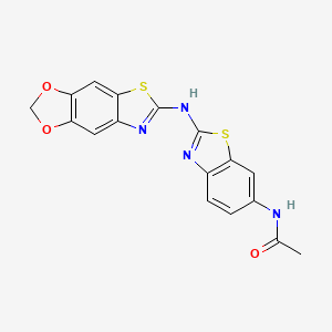 N-[2-([1,3]dioxolo[4,5-f][1,3]benzothiazol-6-ylamino)-1,3-benzothiazol-6-yl]acetamide