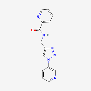 molecular formula C14H12N6O B2646770 N-((1-(吡啶-3-基)-1H-1,2,3-三唑-4-基)甲基)吡啶甲酰胺 CAS No. 2034231-90-6