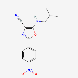 molecular formula C14H14N4O3 B2646772 5-(Isobutylamino)-2-(4-nitrophenyl)oxazole-4-carbonitrile CAS No. 613649-75-5