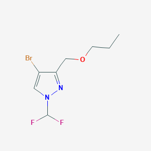 molecular formula C8H11BrF2N2O B2646776 4-bromo-1-(difluoromethyl)-3-(propoxymethyl)-1H-pyrazole CAS No. 1856042-20-0