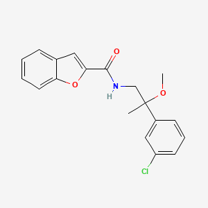 N-(2-(3-chlorophenyl)-2-methoxypropyl)benzofuran-2-carboxamide