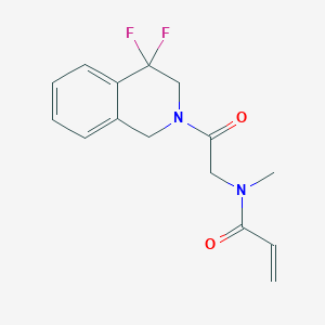 N-[2-(4,4-Difluoro-1,3-dihydroisoquinolin-2-yl)-2-oxoethyl]-N-methylprop-2-enamide
