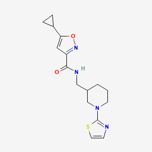 5-cyclopropyl-N-((1-(thiazol-2-yl)piperidin-3-yl)methyl)isoxazole-3-carboxamide