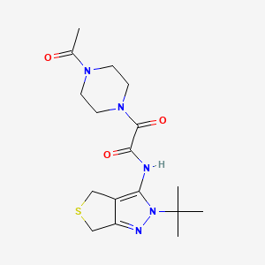 2-(4-acetylpiperazin-1-yl)-N-(2-tert-butyl-4,6-dihydrothieno[3,4-c]pyrazol-3-yl)-2-oxoacetamide
