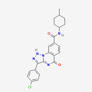 molecular formula C23H22ClN5O2 B2646796 3-(4-chlorophenyl)-N-(4-methylcyclohexyl)-5-oxo-4,5-dihydro-[1,2,3]triazolo[1,5-a]quinazoline-8-carboxamide CAS No. 1031623-80-9