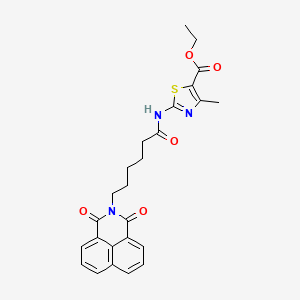 Ethyl 2-[6-(1,3-dioxobenzo[de]isoquinolin-2-yl)hexanoylamino]-4-methyl-1,3-thiazole-5-carboxylate