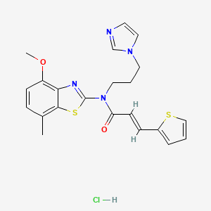 (E)-N-(3-(1H-imidazol-1-yl)propyl)-N-(4-methoxy-7-methylbenzo[d]thiazol-2-yl)-3-(thiophen-2-yl)acrylamide hydrochloride