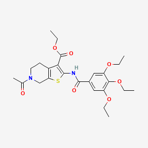 Ethyl 6-acetyl-2-(3,4,5-triethoxybenzamido)-4,5,6,7-tetrahydrothieno[2,3-c]pyridine-3-carboxylate