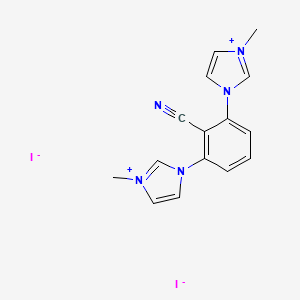 1-[2-cyano-3-(3-methyl-1H-imidazol-3-ium-1-yl)phenyl]-3-methyl-1H-imidazol-3-ium diiodide