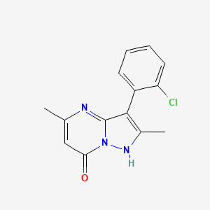 molecular formula C14H12ClN3O B2646815 3-(2-氯苯基)-2,5-二甲基吡唑并[1,5-a]嘧啶-7-醇 CAS No. 900891-87-4