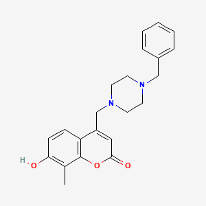 4-((4-benzylpiperazin-1-yl)methyl)-7-hydroxy-8-methyl-2H-chromen-2-one