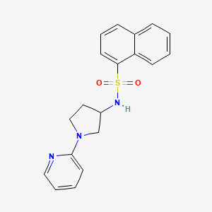 molecular formula C19H19N3O2S B2646822 N-(1-(吡啶-2-基)吡咯烷-3-基)萘-1-磺酰胺 CAS No. 1790197-55-5