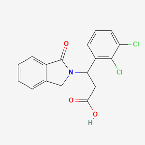 molecular formula C17H13Cl2NO3 B2646823 3-(2,3-dichlorophenyl)-3-(1-oxo-1,3-dihydro-2H-isoindol-2-yl)propanoic acid CAS No. 885949-95-1