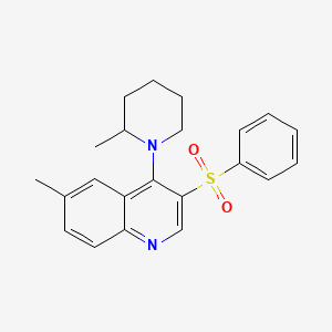 6-Methyl-4-(2-methylpiperidin-1-yl)-3-(phenylsulfonyl)quinoline