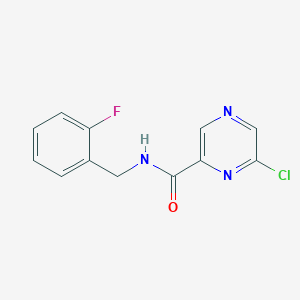 6-chloro-N-[(2-fluorophenyl)methyl]pyrazine-2-carboxamide