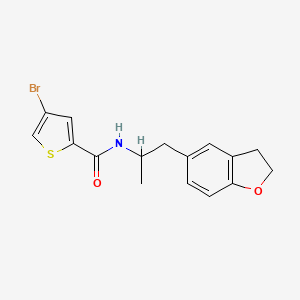 molecular formula C16H16BrNO2S B2646828 4-bromo-N-(1-(2,3-dihydrobenzofuran-5-yl)propan-2-yl)thiophene-2-carboxamide CAS No. 2034515-79-0