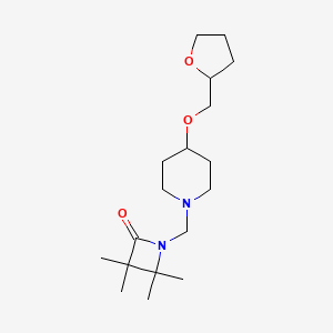 3,3,4,4-Tetramethyl-1-({4-[(oxolan-2-yl)methoxy]piperidin-1-yl}methyl)azetidin-2-one